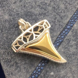 Window to Universe Shark Tooth Silver and Gold Pendant MPD5047