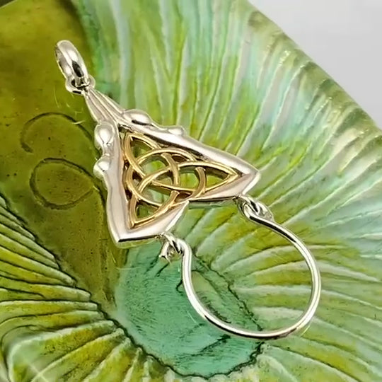 Goddess Silver and Gold Charm Holder Pendant MPD5086