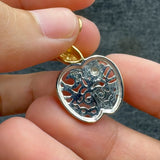 Celtic Spiritual Fruit Apple with Tree of Life Sterling Silver with 14K Gold Accent Charms MPD6445