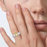 Infinity Claddagh Sterling Silver with Gold Accent Ring MRI1116 - Jewelry