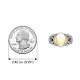 Danu Silver and Gold Accent Celtic Knotwork Ring MRI601 - Jewelry