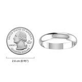 Smooth Sterling Silver Wedding Band Medium Ring SM153