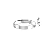 Smooth Sterling Silver Wedding Band Medium Ring SM153