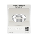 Wedding Smooth Sterling Silver Band Ring SM158