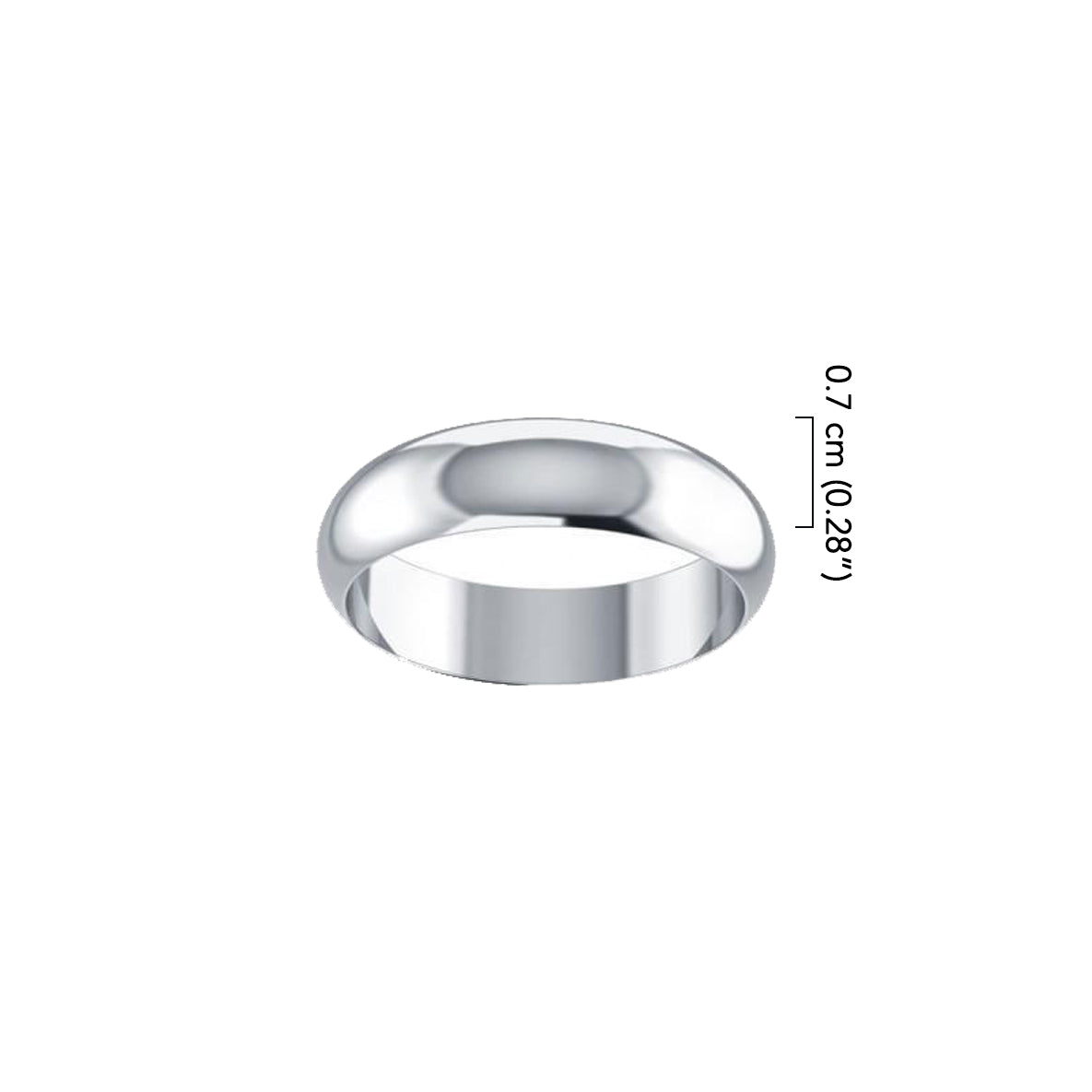 Wedding Smooth Sterling Silver Band Ring SM158