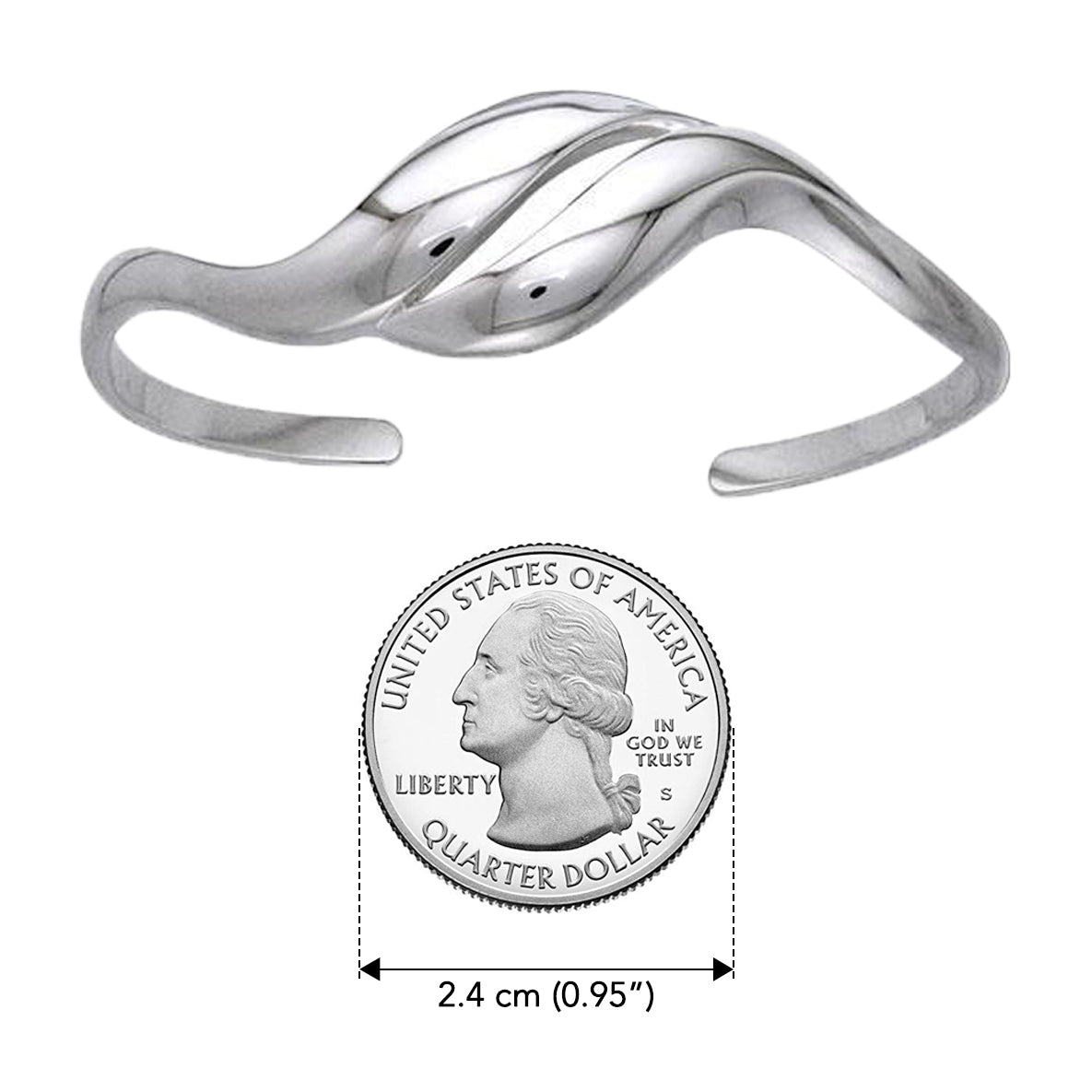 Sterling Silver Elegance Cuff Bracelet TBA079