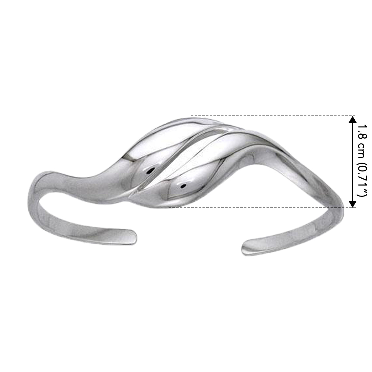 Sterling Silver Elegance Cuff Bracelet TBA079