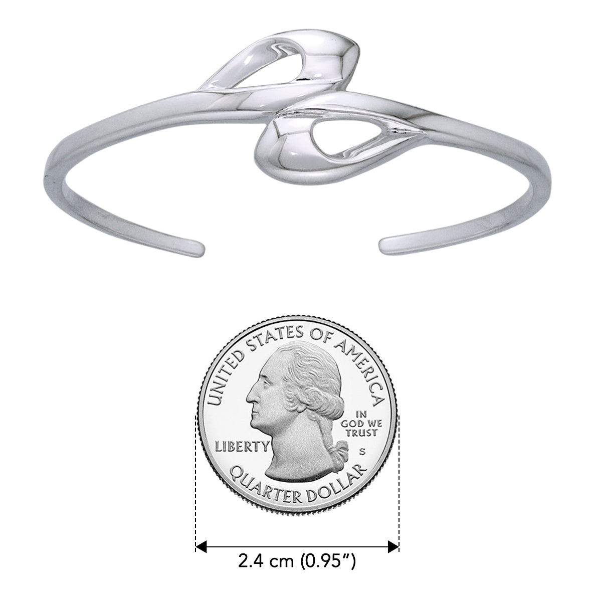 Sterling Silver Elegance Bangle TBA081