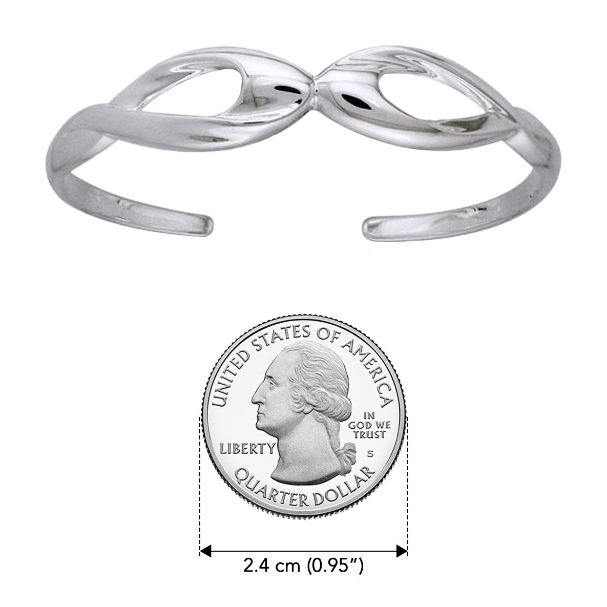 Sterling Silver Elegance Bangle TBA082