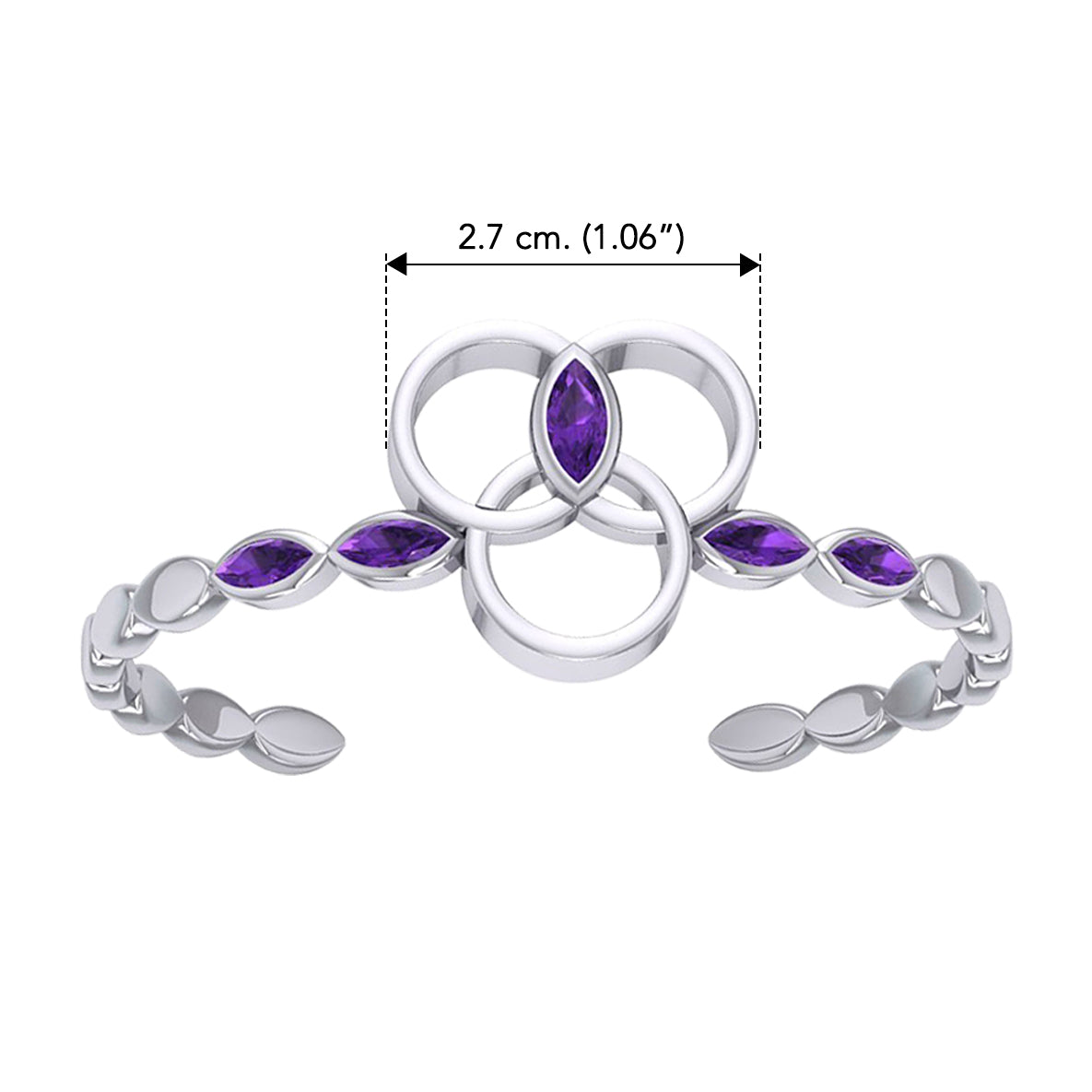 Citta Sterling Silver Cuff Bracelet with Gems TBA120