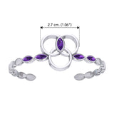 Citta Sterling Silver Cuff Bracelet with Gems TBA120