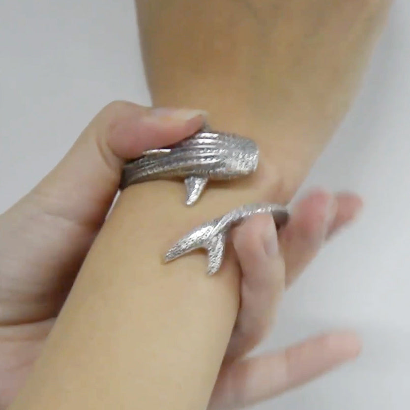 Whale Shark Sterling Silver Cuff Bracelet TBA188