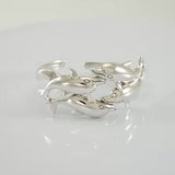 Dolphins Sterling Silver Cuff Bracelet TBA192