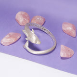 Dolphins Sterling Silver Cuff Bracelet with Locking System TBA274 - Jewelry