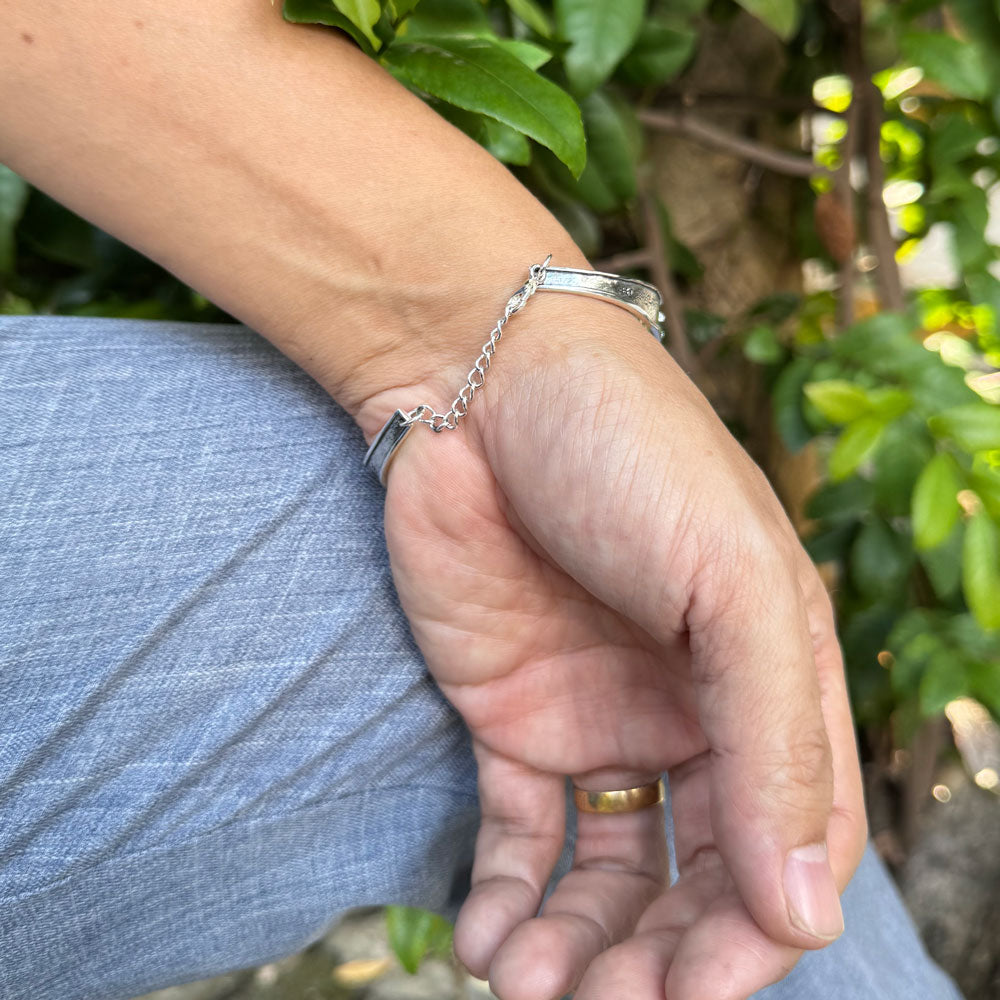 Archangel Michael Sterling Silver Cuff Bracelet