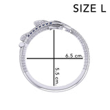 Whale Shark Silver Cuff Bracelet with Gemstones and Locking System TBA300 - Jewelry