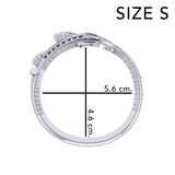 Whale Shark Silver Cuff Bracelet with Gemstones and Locking System TBA300 - Jewelry