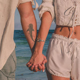 Whale Shark Silver Cuff Bracelet with Gemstones and Locking System TBA300 - Jewelry