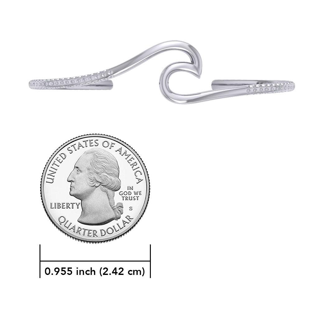 Peter Stone Jewelry Sterling Silver Plankton Wave Cuff Bracelet - Divesilver Collection TBA305 - Jewelry