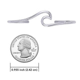 Peter Stone Jewelry Sterling Silver Plankton Wave Cuff Bracelet - Divesilver Collection TBA305 - Jewelry