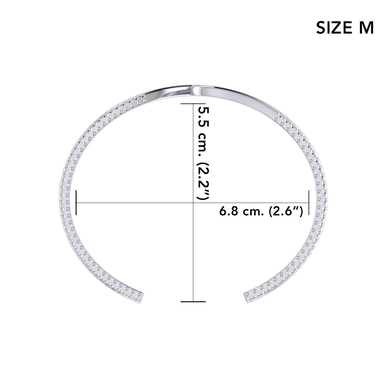 Peter Stone Jewelry Sterling Silver Plankton Wave Cuff Bracelet - Divesilver Collection TBA305 - Jewelry