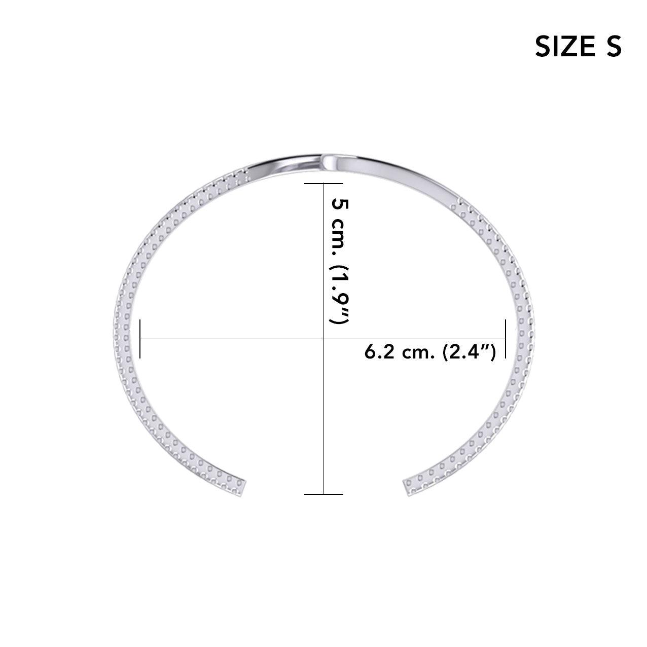 Peter Stone Jewelry Sterling Silver Plankton Wave Cuff Bracelet - Divesilver Collection TBA305 - Jewelry