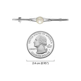 Equestrian Elegance Bar with Pearl Sterling Silver Brooch TBC077