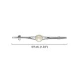 Equestrian Elegance Bar with Pearl Sterling Silver Brooch TBC077