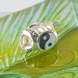 Yin Yang Symbol with Celtic Accented Silver Bead TBD365