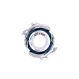 Shark Silver Bead with Navy Blue Enamel TBD375 - Jewelry