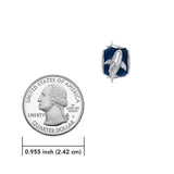 Shark Silver Bead with Navy Blue Enamel TBD375 - Jewelry