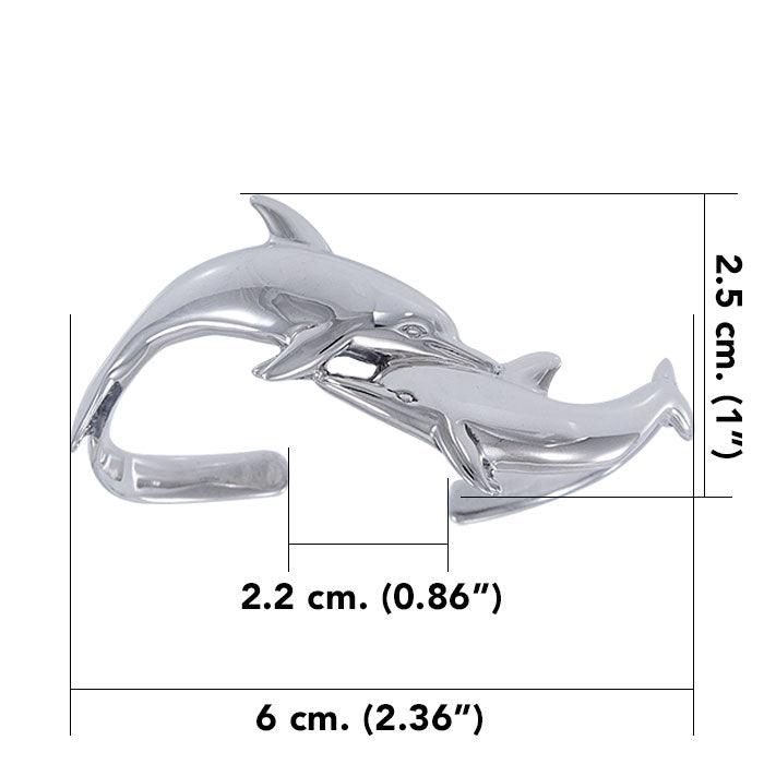Dolphins lift our spirits up ~ Sterling Silver Cuff Bracelet TBG014 - Jewelry