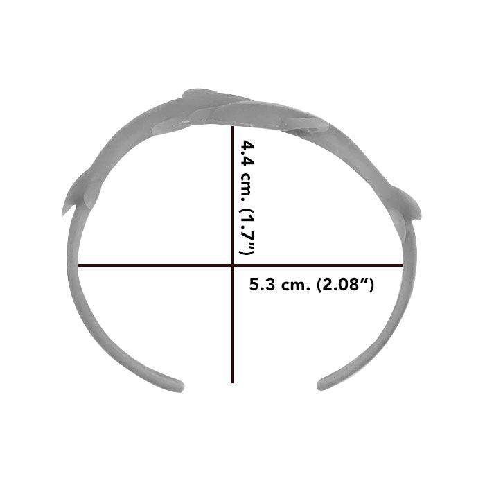 Dolphins lift our spirits up ~ Sterling Silver Cuff Bracelet TBG014 - Jewelry