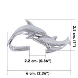 Dolphins lift our spirits up ~ Sterling Silver Cuff Bracelet TBG014 - Jewelry