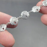 A breathing bouquet of the Sand Dollar in the sea Sterling Silver Bracelet TBG021