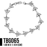 Celtic Triquetra Knot Sterling Silver Bracelet TBG065
