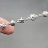 Beach is Life ~ Sterling Silver Jewelry Link Bracelet TBG451