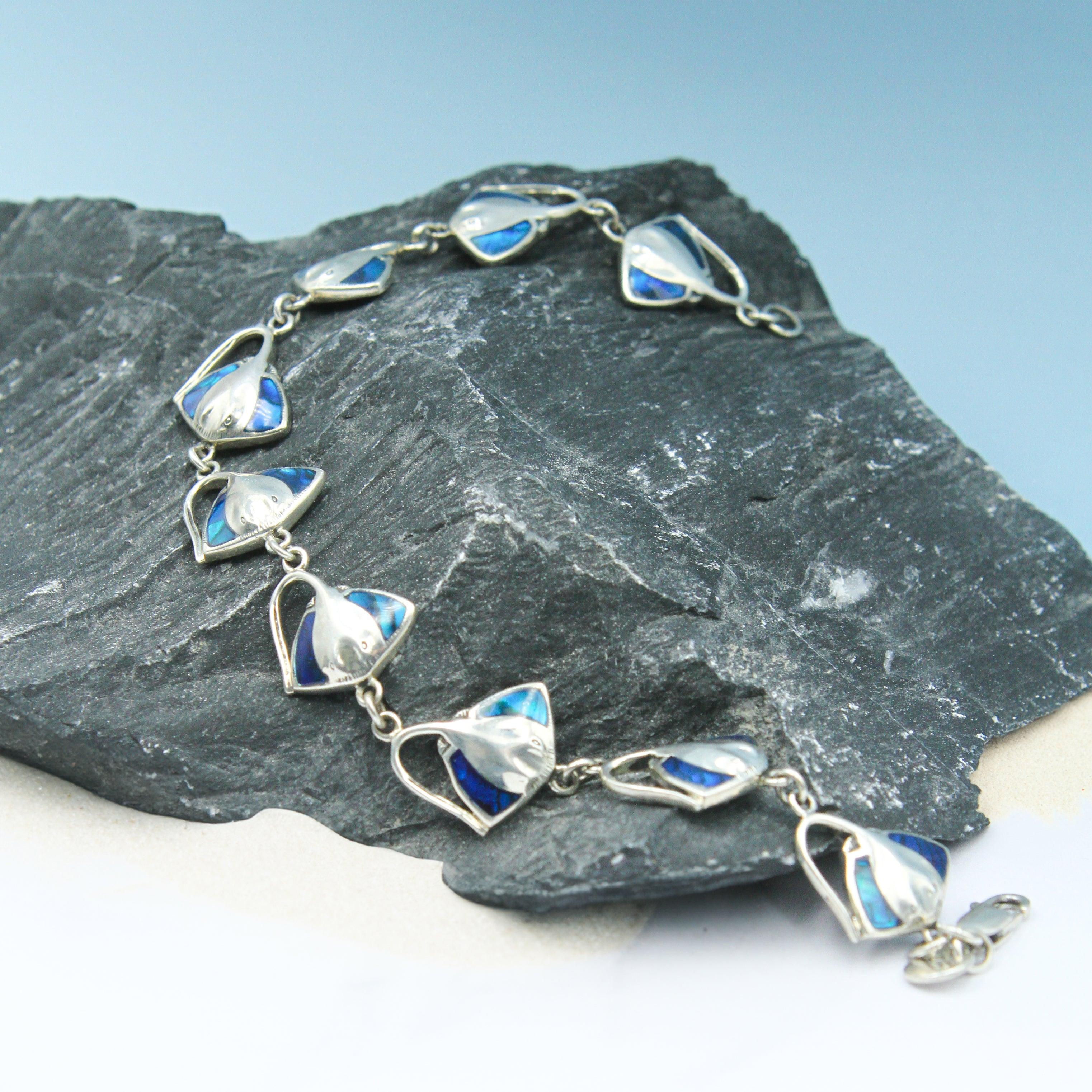 Stingray Sterling Silver Link Bracelet TBL020-DD - Jewelry
