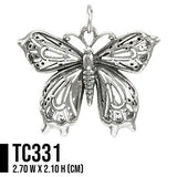 Victorian Butterfly Sterling Silver Charm TC331