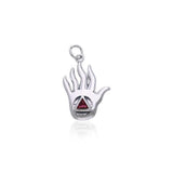AA Recovery Hand Sterling Silver Charm TCM041