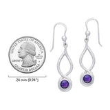 Infinity Sterling Silver Earrings With Cabochon TE1026
