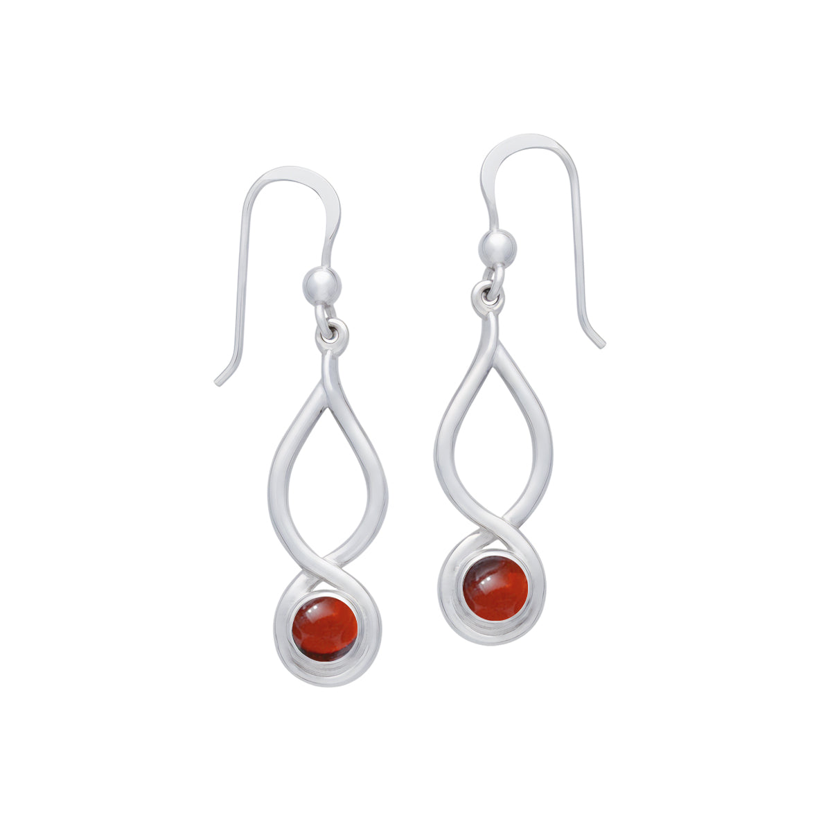 Infinity Sterling Silver Earrings With Cabochon TE1026