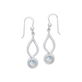 Infinity Sterling Silver Earrings With Cabochon TE1026
