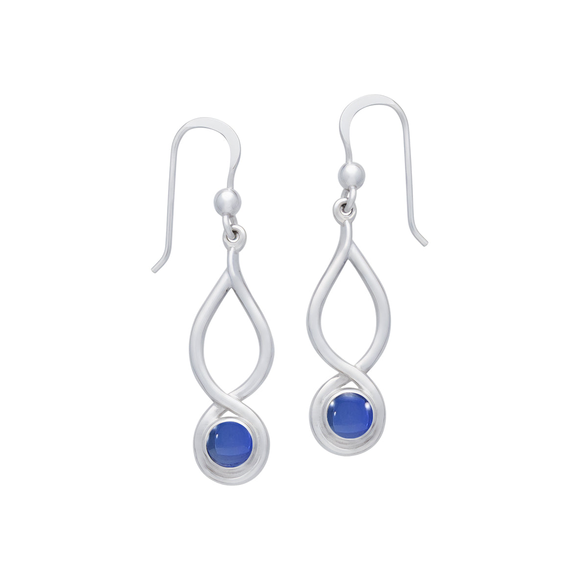 Infinity Sterling Silver Earrings With Cabochon TE1026
