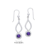 Infinity Sterling Silver Earrings With Cabochon TE1026