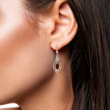 Celtic Knotwork Sterling Silver Earrings with Gemstone TE872