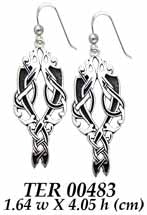 Beautiful Viking affirmation ~ Sterling Silver Urnes Dangle Earrings By Courtney Davis TER483