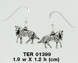 Brigid Ashwood Celtic Horse Sterling Silver Hook Earrings TER1399