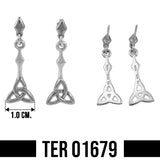 Celtic Trinity Knot Sterling Silver Post Earrings TER1679