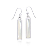 Rectangle Gemstone Inlay Earrings TER038 - Jewelry